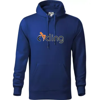Pánská mikina Cycling postava - Mikina pánská Cape s kapucí - 4XL ( Královská modrá )