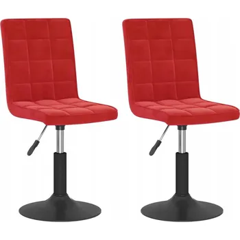 Jídelní židle VidaXL Otočné jídelní židle, 2 ks, vínově červená, sametové