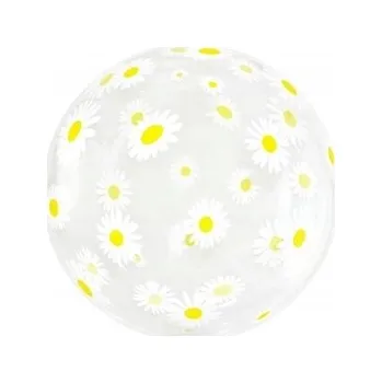 Balónek Balón Koule Průhledný Křišťálový s Kytičkami 51cm