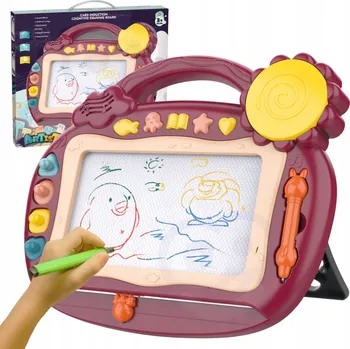 Magnetická kreslící tabulka Magnetická tabulka na kreslení s barevným displejem a razítky