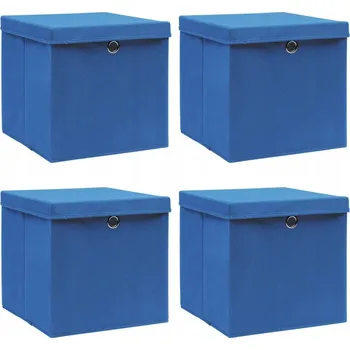 Úložný box Sada úložných boxů s víkem, textilní