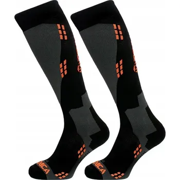 Pánské ponožky Lyžařské Ponožky TECNICA Merino Wool černo-oranžové, velikost 39-42