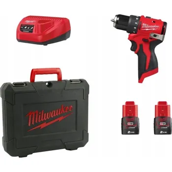 Aku Šroubovák Milwaukee M12 bezkartáčový akumulátorový 12 V 2,0 Ah s kufrem