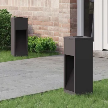 Venkovní osvětlení Solární LED osvětlení cesty 2 pcs Černá Studeně válcovaná ocel