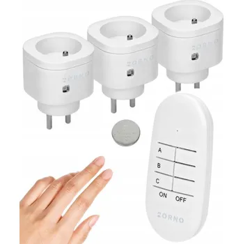 Elektrická zásuvka 3 kusy Mini Bezdrátová Zásuvka Dálkově Ovládaná s Uzemněním