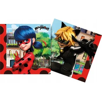 Papírový ubrousek Ubrousky Prokos Kouzelná Beruška a Černý kocour 33x33 cm 20 kusů