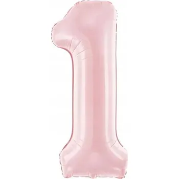 Balónek Fóliový balónek "Číslice 1", růžový matný, PartyDeco, 86 cm (34"), DGT