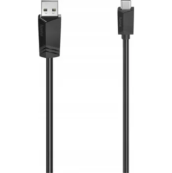 Datový kabel Kabel Hama USB - USB typ C 1,5 m černý
