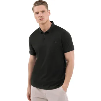 Pánské tričko Pánské polo triko s krátkým rukávem VOLCANO-O-DRAGO-700-BLACK Černá M