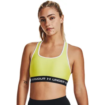 Dámské spodní prádlo Dámská tréninková sportovní podprsenka UNDER ARMOUR-UA Crossback Mid Bra-YLW Žlutá XS
