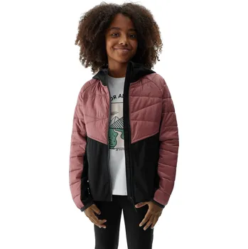 Pánská softshellová bunda Dívčí turistická softshellová bunda 4F JUNIOR-TECHNICAL JACKET-JAW23TTJAF280-54S-PINK Růžová 146