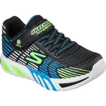 Dámská obuv Chlapecká rekreační obuv SKECHERS-S Lights Flex Glow Elite K black/lime Černá 27