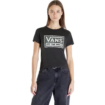 Dámské tričko Dámské triko s krátkým rukávem VANS-RUGGED BOX LOGO MINI-Black Černá S