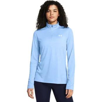 Běžecké oblečení Dámská běžecká mikina s 1/2 zipem UNDER ARMOUR-Tech 1/2 Zip- Twist-BLU Modrá L