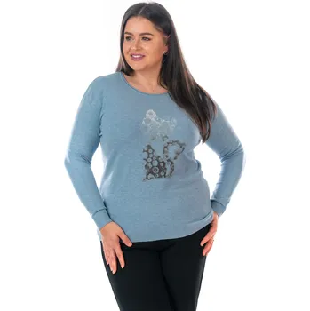 Dámský svetr Dámský svetřík DARCY Světle modrá 44/48