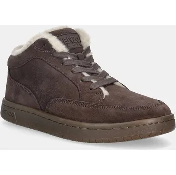 Dámské tenisky Semišové tenisky Kenzo Dome Mid Top Sneakers FF62SN062L58.14 hnědá 89X, EUR 40