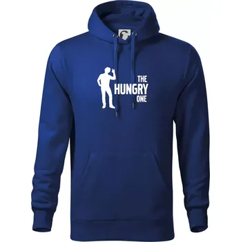 Pánská mikina Bachelor party - The hungry one - Mikina pánská Cape s kapucí - 4XL ( Královská modrá )