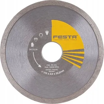 Řezný kotouč Diamantový kotouč Festa Solid Ø 115 x 2 x 22,2 mm, FESTA