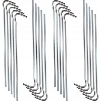 Vrták Kolíky ke stanu, upevňovací hřeby, kotvy ocel 18 cm, 20 ks, háky, kolíky