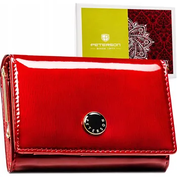 Peterson peněženka z pravé kůže červená - dámská