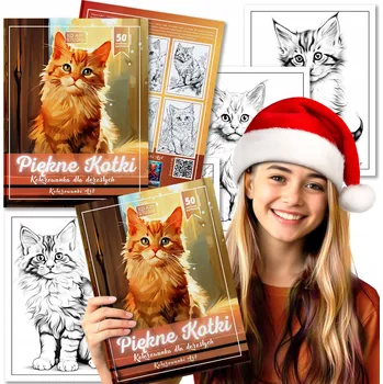 omalovánky Omalovánka pro dospělé Krásné kočky 50 obrázků A4