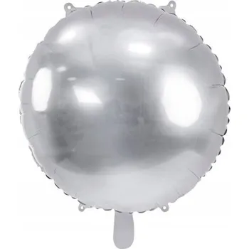 Balónek Foliový balónek kulatý Pastilka, 59 cm, stříbrný