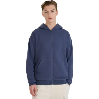 Pánské oblečení Pánská mikina se zipem 4F-SWEATSHIRT-WSS25TSWSM1584-22S-ANTHRACITE Šedá XXL