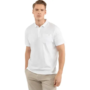 Pánské polo triko s krátkým rukávem VOLCANO-O-DRAGO-100-WHITE Bílá L