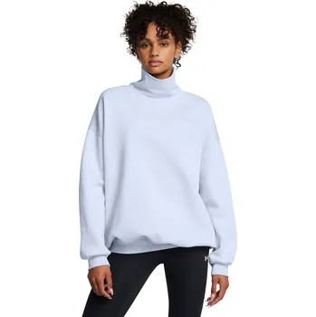 Dámské oblečení Dámská zateplená mikina UNDER ARMOUR-UA Icon Fleece OS Mock Crew-BLU Modrá M