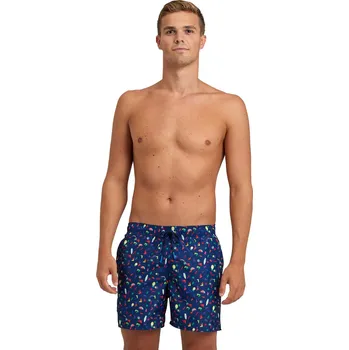 Pánské plavky Pánské plavky ARENA-MENS BEACH BOXER ALLOVER-750-navy multi Modrá M