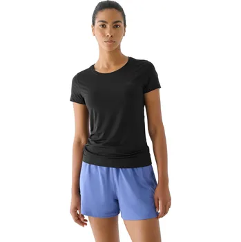 Dámské tričko Dámské tréninkové triko s krátkým rukávem 4F-TSHIRT FNK-WAW24TFTSF1011-20S-DEEP BLACK Černá L