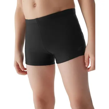 Pánské plavky Chlapecké plavky 4F JUNIOR-SWIMMING TRUNKS-4FJWSS24USWTM022-20S-DEEP BLACK Černá 122/128