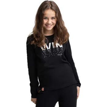 Dívčí tričko Dívčí tričko s dlouhým rukávem VOLCANO-LONG L-WIN JUNIOR 700 BLACK Černá 134/140