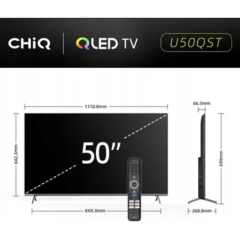 Televizor Televize CHiQ QLED 50 palců 4K UHD Smart Google TV Dolby Audio