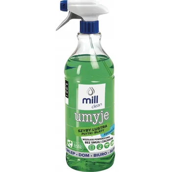 Čisticí prostředek Mill Clean 1,22 l na okna, zrcadla a desky – beze šmouh a zaschlých kapek, vůně konvalinky