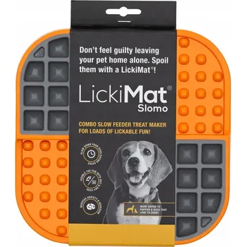 Miska pro psa Jedna silikonová miska LickiMat oranžová 0,1 l