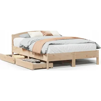 Postel Dřevěná manželská postel VidaXL 150x200 cm, borovice