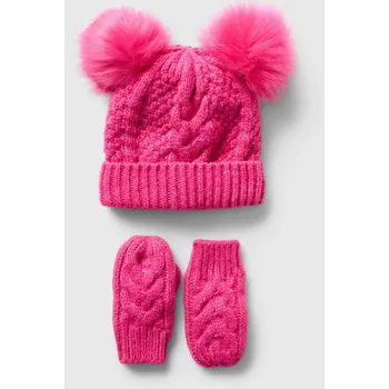 Čepice Dívčí baby set rukavic a čepice GAP 12-24M