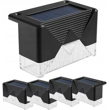 Venkovní osvětlení SOLÁRNÍ SVĚTLA 4 KS LED ZAHRADNÍ NA SCHODY TERASU PLOT SVĚTELNÝ SENZOR