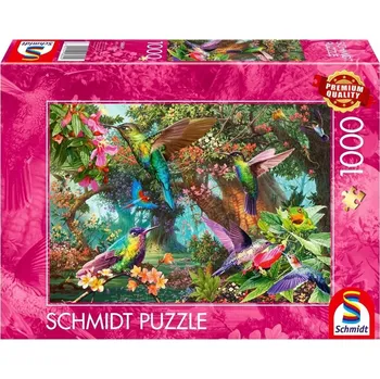 Puzzle Puzzle Schmidt Spiele 1000 dílků Schmidt Spiele - Puzzle PQ Puzzle 1000 dílků. Barevní kolibříci