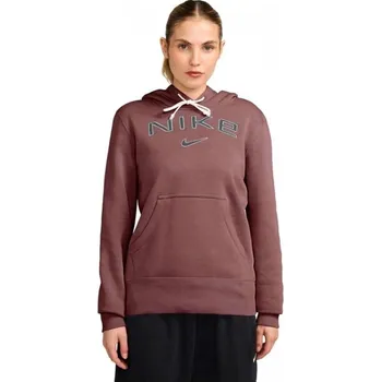 Dámská mikina Dámská zateplená mikina s kapucí NIKE-W NSW PHNX FLC STD PO LOGO HDY Hnědá L
