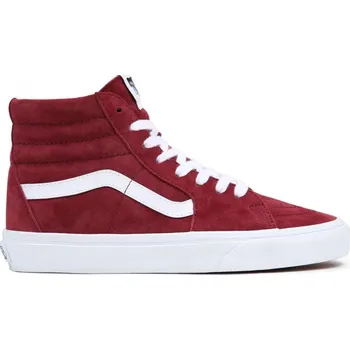 Dámská vycházková obuv VANS-UA SK8-HI pig suede tawny port Červená 38,5