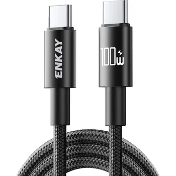 ENKAY 129879 ENKAY PD100 Rychlonabíjecí USB-C kabel 100W 2m černý