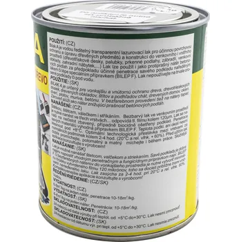 Lak na dřevo Bilak A 0002 mat disperzní lak na dřevo, transparentní, 0,7 kg