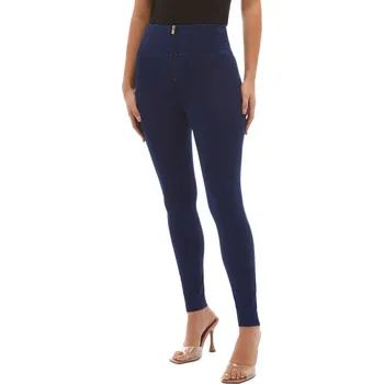 Dámské legíny Dámské jeggings kalhoty FREDDY-WR.UP® skinny high waist push up jeggings in organic fabric-Blue Modrá XL