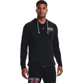Pánská mikina Pánská mikina s kapucí UNDER ARMOUR-UA Rival Try Athlc Dep FZ HD-BLK Černá S
