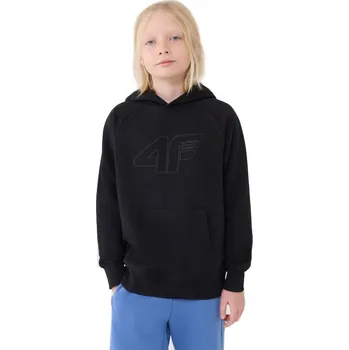 Pánská mikina Chlapecká mikina s kapucí 4F JUNIOR-SWEATSHIRT M1712-20S-DEEP BLACK Černá 128