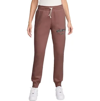 Dámské legíny Dámské zateplené tepláky NIKE-W NSW PHNX FLC MR STD LOGO PNT Hnědá M