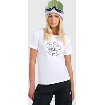 Dámské tričko Dámské triko 4F s potiskem 4F bílá | kaki 3496478