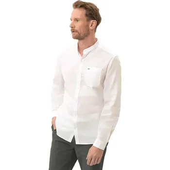 Pánská košile Pánská košile s dlouhým rukávem VOLCANO-LANGE-100-WHITE Bílá XL